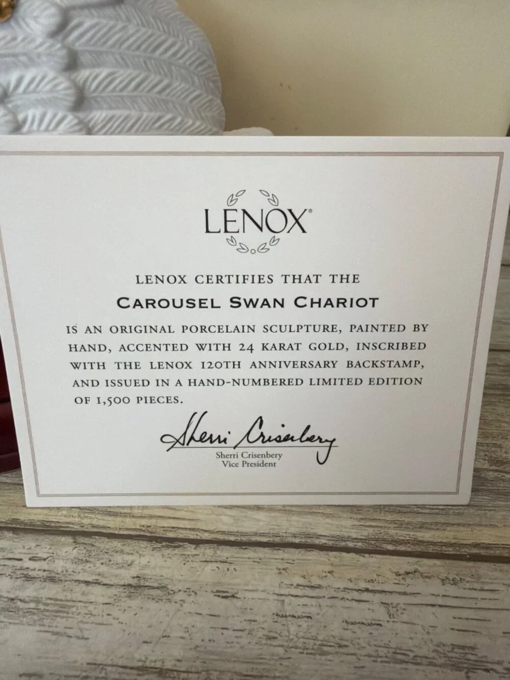 2009 Lenox 120th Anniversary Carousel Swan Chariot Limited Edition NEW in Box - Picture 3 of 16